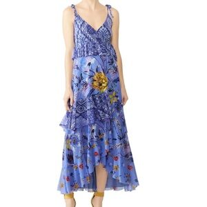 FUZZI Lavender Patchwork Wrap Dress Size Medium